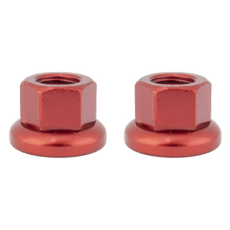 Origin8 Cr-Mo Track Rear Axle Nuts M10 x 1mm Red