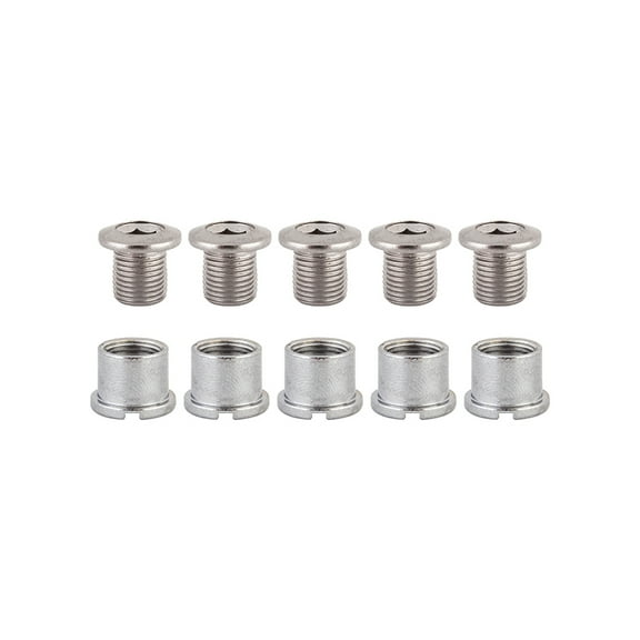 Origin8 Double Chainring Bolts M8x8mm Bolt / M8x7mm Nut Double/Triple Chrome