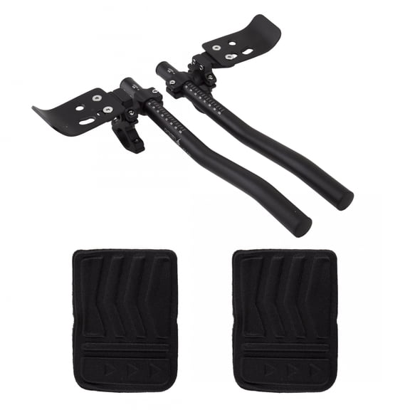 Origin8 Full Tri Clip-On Bars Black 25.4mm - 31.8mm 280mm AL6061