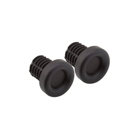 Origin8 Rubber Bar End Plugs Push-In Black Compatible w/ Most Handlebar Styles