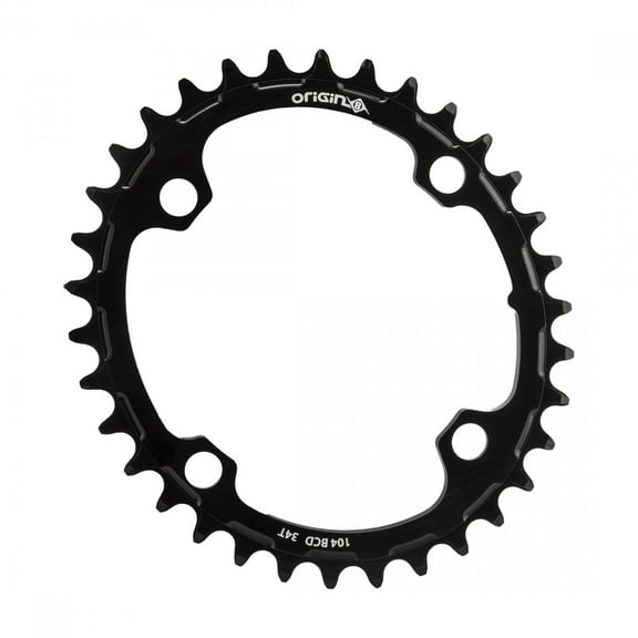 Origin8 Holdfast Oval 1x Chainring 34t 104 BCD 4-Bolt 10/11/12-Spd Aluminum Blk