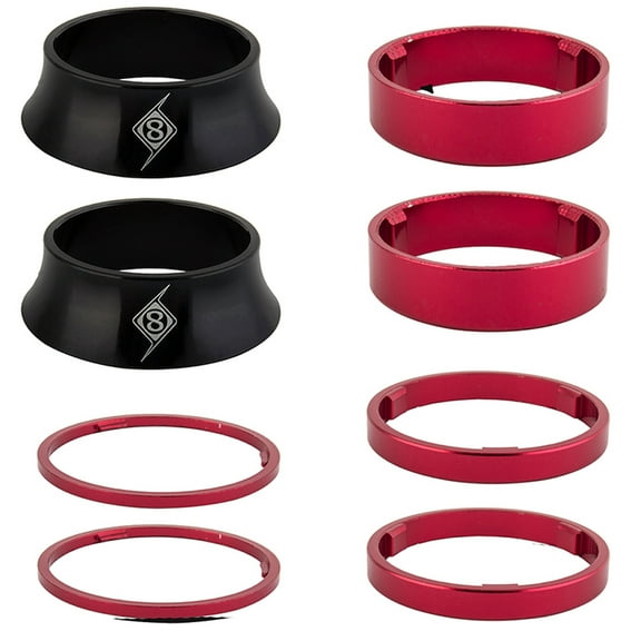 Origin8 Hub Single Spd Kit Front F-Hub Alloy 09 Red