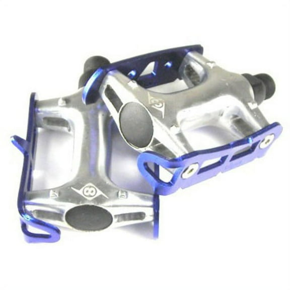 Origin8 Pro Lite Track Platform Pedals 9/16" Chromoly Axle Alloy Body Ano-Blue