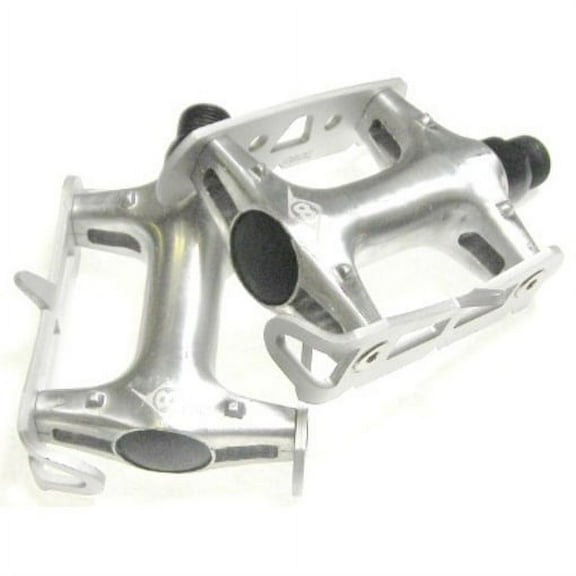Origin8 Pro Lite Track Platform Pedals 9/16" Chromoly Axle Alloy Body Ano-Silver
