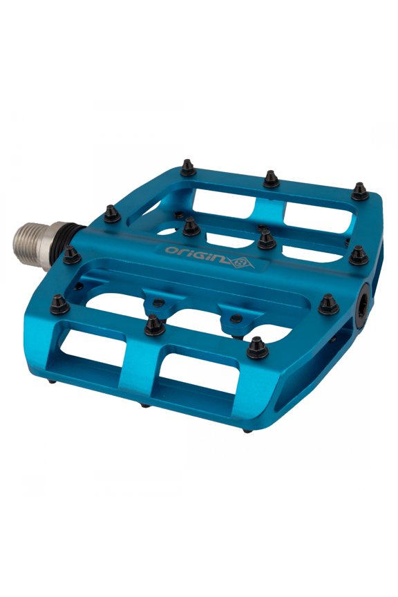 Origin8 Rascal Platform Pedals 9/16" Concave Aluminum Body Removable Pins Blue