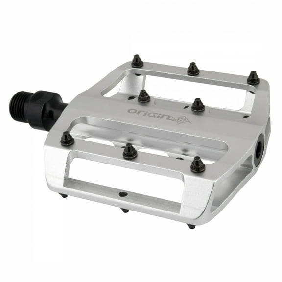 Origin8 Rascal XS Platform Pedals 9/16" Concave Alloy Body Removable Pins Silver