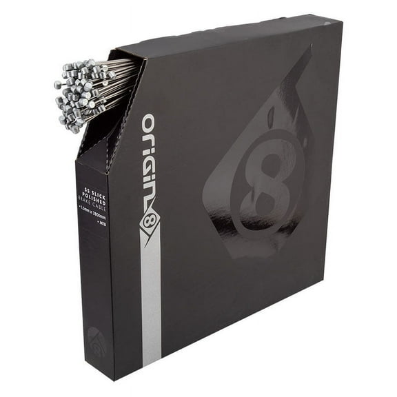 Origin8 SS Slick Polished MTB Brake Cable Front or Rear 2800mm 1.5mm Silver 100