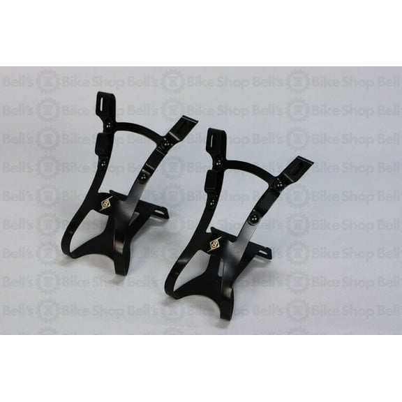 Origin8 Steel Double Toe Clips Large PC BLACK Pair