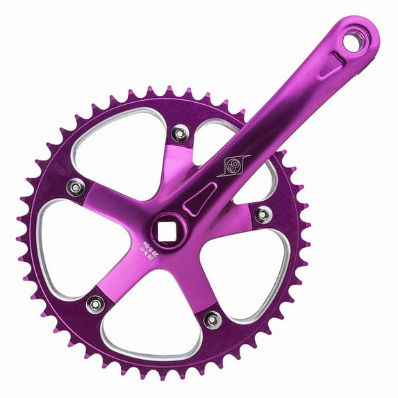 Origin8 Track Crankset 170mm Purple 46T x 1/8" JIS Single Speed Fixed Gear Bike