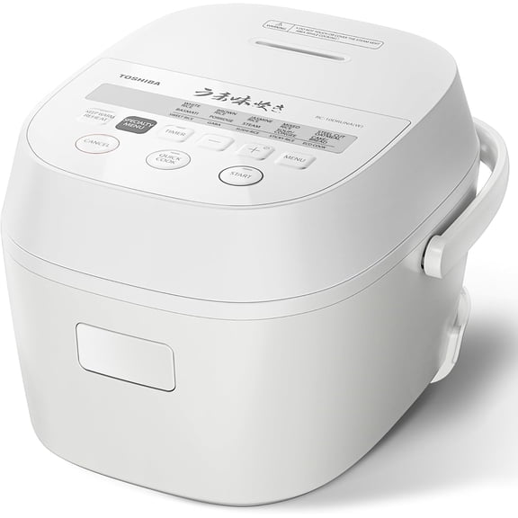 OriginTaste Rice Cooker 5.5-Cup Uncooked, Fuzzy Logic, 15-in-1 Functions, Digital Display, Delay Timer, Keep Warm, Nonstick Inner Pot, White