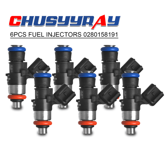 CHUSYYRAY Fuel Injectors 0280158191 fit Ford Police Interceptor Utility 3.7L 2013-2017 6x