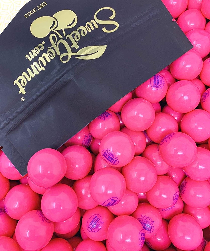Original 1928 Dubble Bubble Classic Pink Gumballs | 1" Bubble Gum Balls | 1.5 Pounds