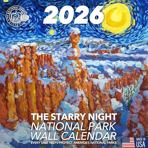 The Original 2026 Starry Night National Parks Wall Calendar | Made in