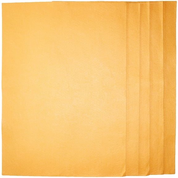 Original 20X27 inches Orange Super Absorbent German Shammy Cloths for All Kinds of Cleaning, 260 Grams, 100% Viscose, Commercial Grade (Pack of 5)