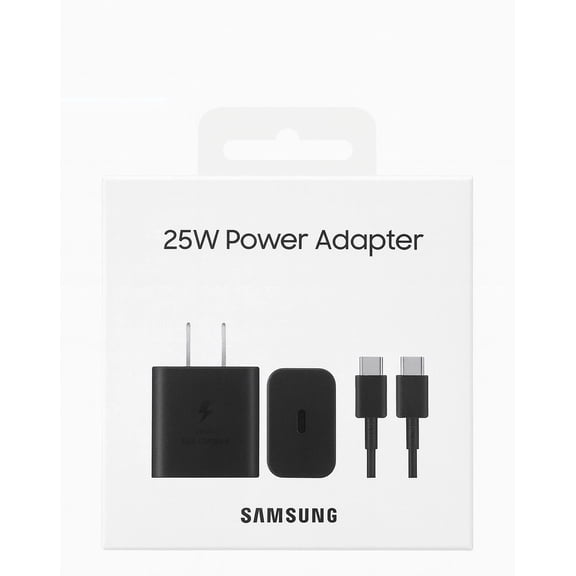 Original 25W Super Fast Wall Charger for Samsung Galaxy S23, 4ft Cable, Compact Power Adapter, Energy Efficient, Retail Packaging