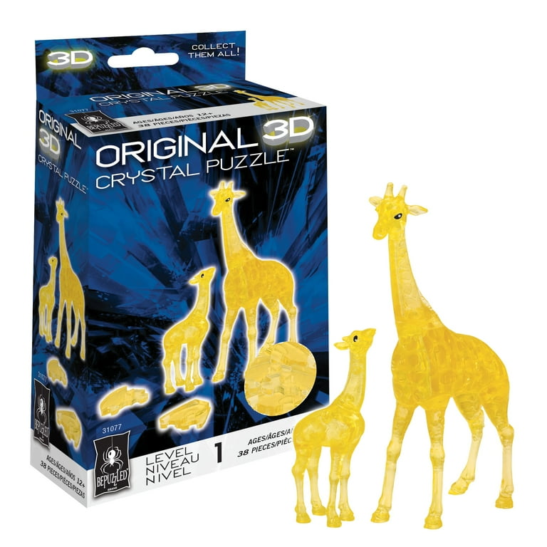 BePuzzled Giraffe 3D Crystal Puzzle from Interlocking Translucent