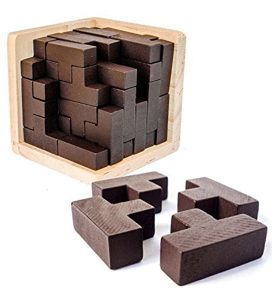 2023 Children's Toy Wooden 3D three-dimensional Tetris Puzzle