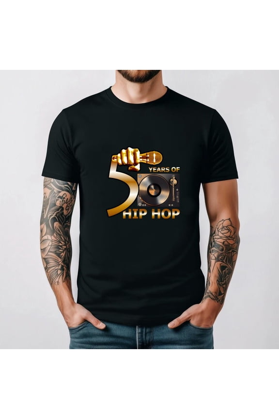 Original 50 Years Of Hip Hop Classic Turntable Music Rap Legend Unisex T-Shirt, for men & women, up to size 5XL.