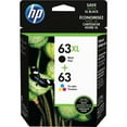 thumbnail image 1 of Original 63XL/63 High Yield Black and Standard Yield  Tri-Color Ink Cartridges, 1 of 2
