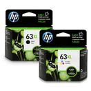 HP 63XL Black High-Yield and 63 Tri-Color Ink Cartridges 2-Pack