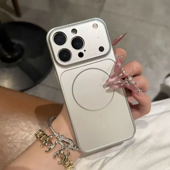 Original AG Nano Frosted Glass For Magsafe Phone Case For iPhone 17 Air 16 15 Pro Max Magnetic Wireless Charge Armor Cover