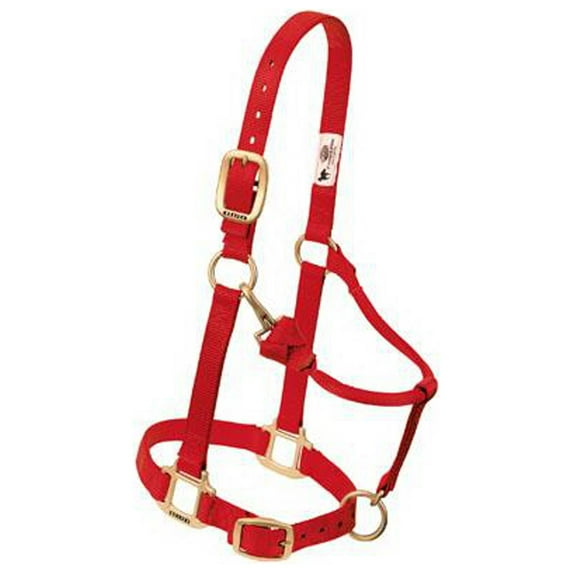 Weaver Leather Horse Halter: Adjustable Nylon for Comfort & Durability Red / Large Horse