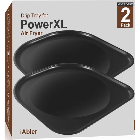 Original Air Fryer Drip Tray for PowerXL, Air Fryer Replac ent Drip for PowerXL 10 Qt Vortex Air Fryer Pro, Pro Plus, 6Qt Power AirFryer Pro, Oven Deluxe,Oven Pro, 8Qt Power AirFryer Pro, NonStick