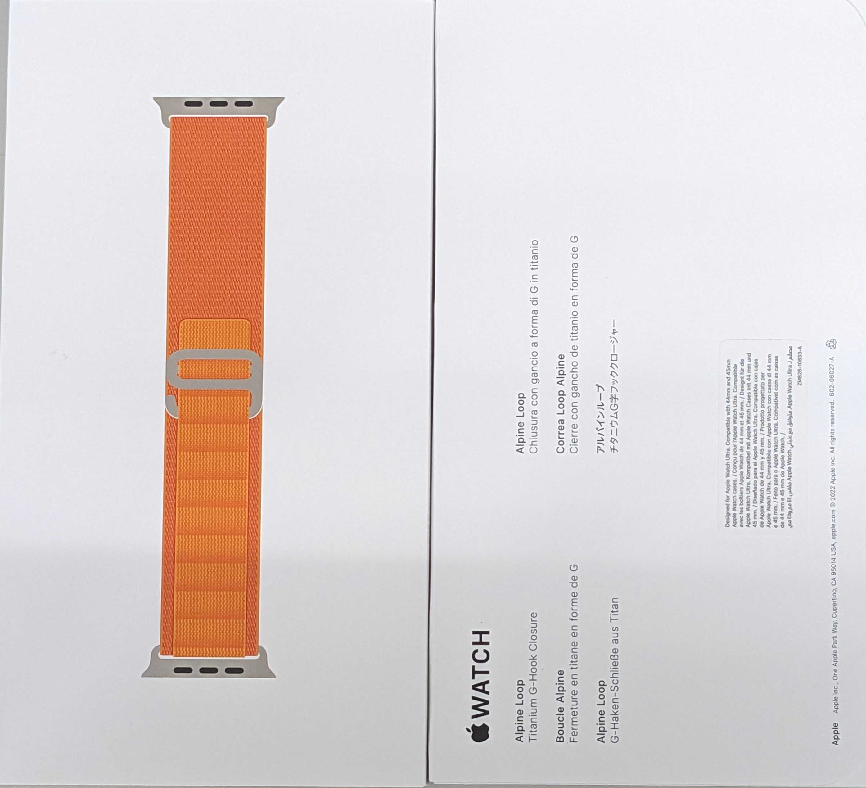 Original Apple Watch Wristband, Alpine Loop (49mm) Orange, Medium