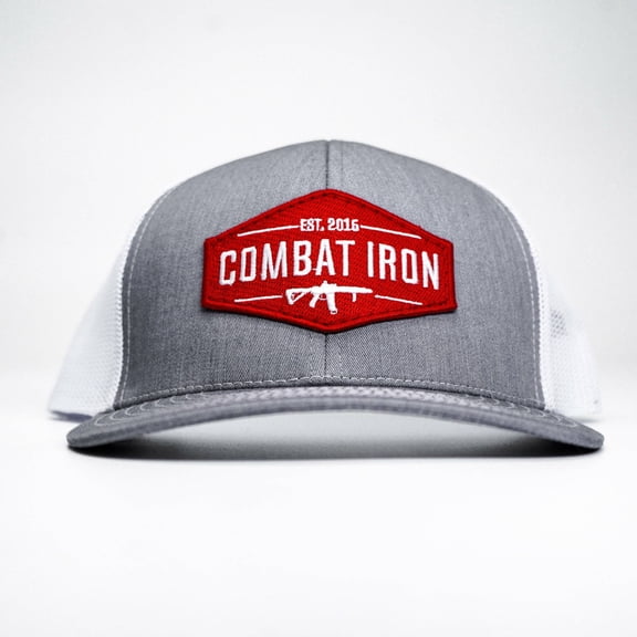Original Ar Red Patch Mid-Profile Mesh Snapback Hat Gray / White