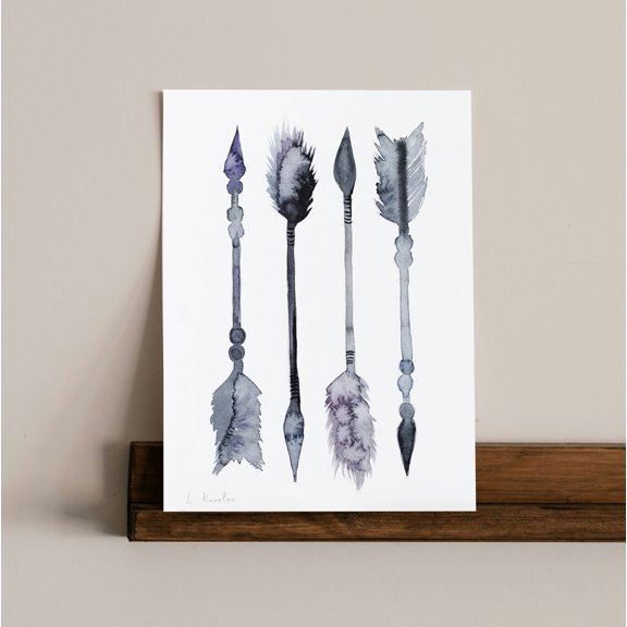 Original Arrows,Painted Artwork, One,Of,A,Kind Original, Unique Wall Art, Bird, Animal, 12x18 UNFRAMED