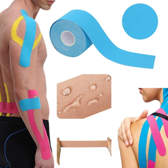Original Athletic Sports Tape (1-Pack) | 5cm*5m/2.5cm*5m 1 Roll | Very Strong Easy Tear NO Sticky Residue | Best Tape for Athlete & Trainers | Fingers Ankles
