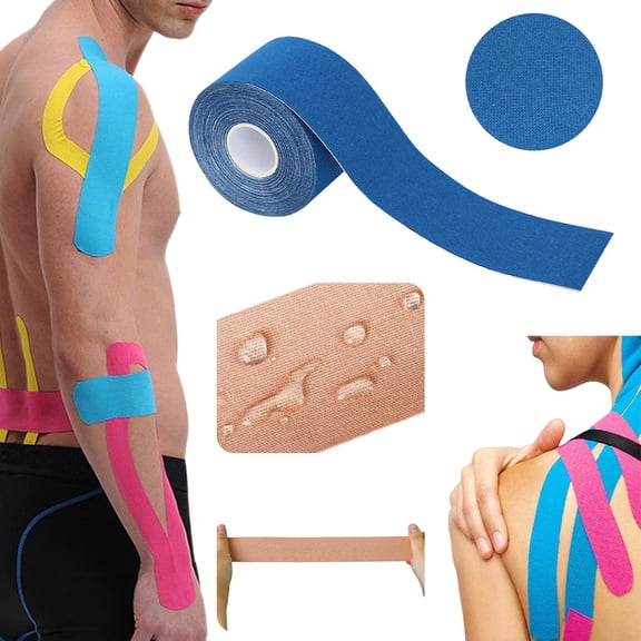 Original Athletic Sports Tape (1-Pack) | 5cm*5m/2.5cm*5m 1 Roll | Very Strong Easy Tear NO Sticky Residue | Best Tape for Athlete & Trainers | Fingers Ankles