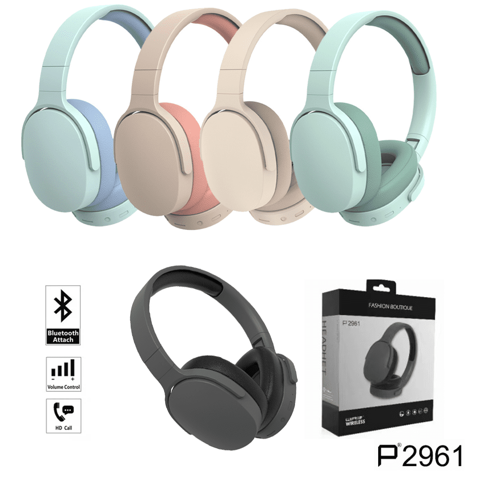 Original P2961 Wireless Bluetooth Headset, 5.0 Sport Noise Reduction  Headsets, Stereo Sound, for Phone PC Gaming Earpiece on Head, 300mAh