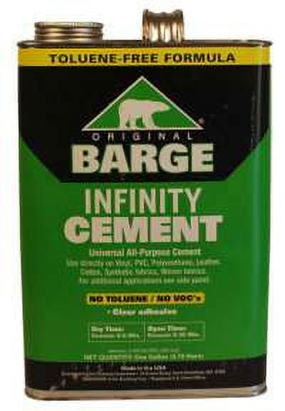 Original BARGE INFINITY Universal All-Purpose Clear Cement ONE GALLON by Quabaug Vibram Corporation