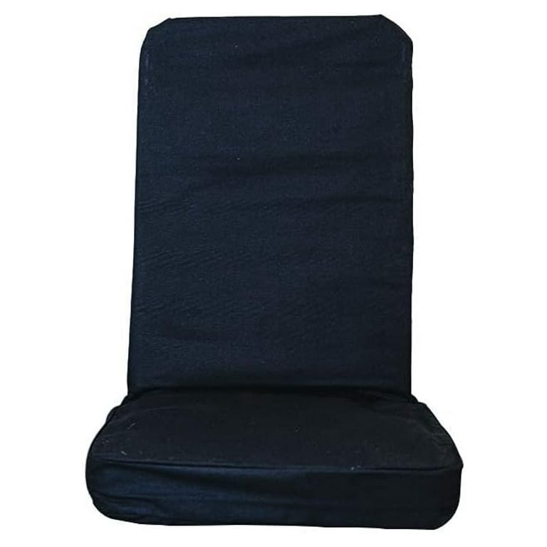 Original BackJack Made in The USA Extra Large Black Cotton Fabric Lightweight Floor Seating Chair for Gaming Families Parents Daycare Back