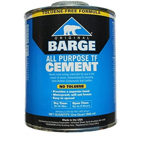 Original Barge AllPurpose Cement by Quabaug Corp TF TolueneFree 1 Quart by Barge Cement