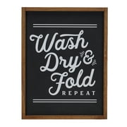 Original Barn Laundry Symbols Guide Wooden Framed Wall Art, Farmhouse Laundry Room Wall Sign, Laundry Rules Wall Decor Prints for Home Décor,14" × 18"