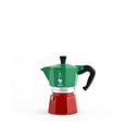 thumbnail image 1 of Original Bialetti Moka Express 3 Cup Stovetop Espresso Maker Tricolor - Green/Red, 1 of 8