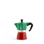 Original Bialetti Moka Express 3 Cup Stovetop Espresso Maker Tricolor - Green/Red