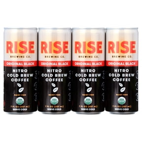 12-Pack RISE Brewing Co. Original Black Nitro Cold Brew Coffee, 7 fl oz Can
