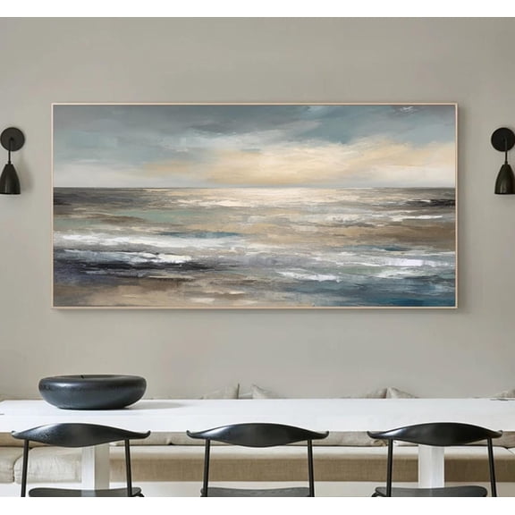 Original Blue Sea Wall Art, Ocean Texture Wall Art, Abstract Ocean Art, Unframed Paper Poster 8x10in
