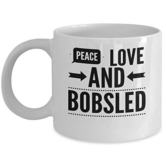 Original Bobsled 11 oz Coffee Mug - Gift for Sports Lovers White Ceramic