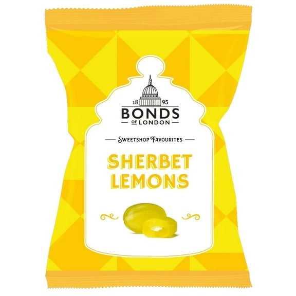 Original Bonds London Sherbet MGF3Lemons Bag Lemon Flavored Boiled Sweets With A Sherbet Centre Imported From The UK England British Candy Sweetshop Lemon Sherbets