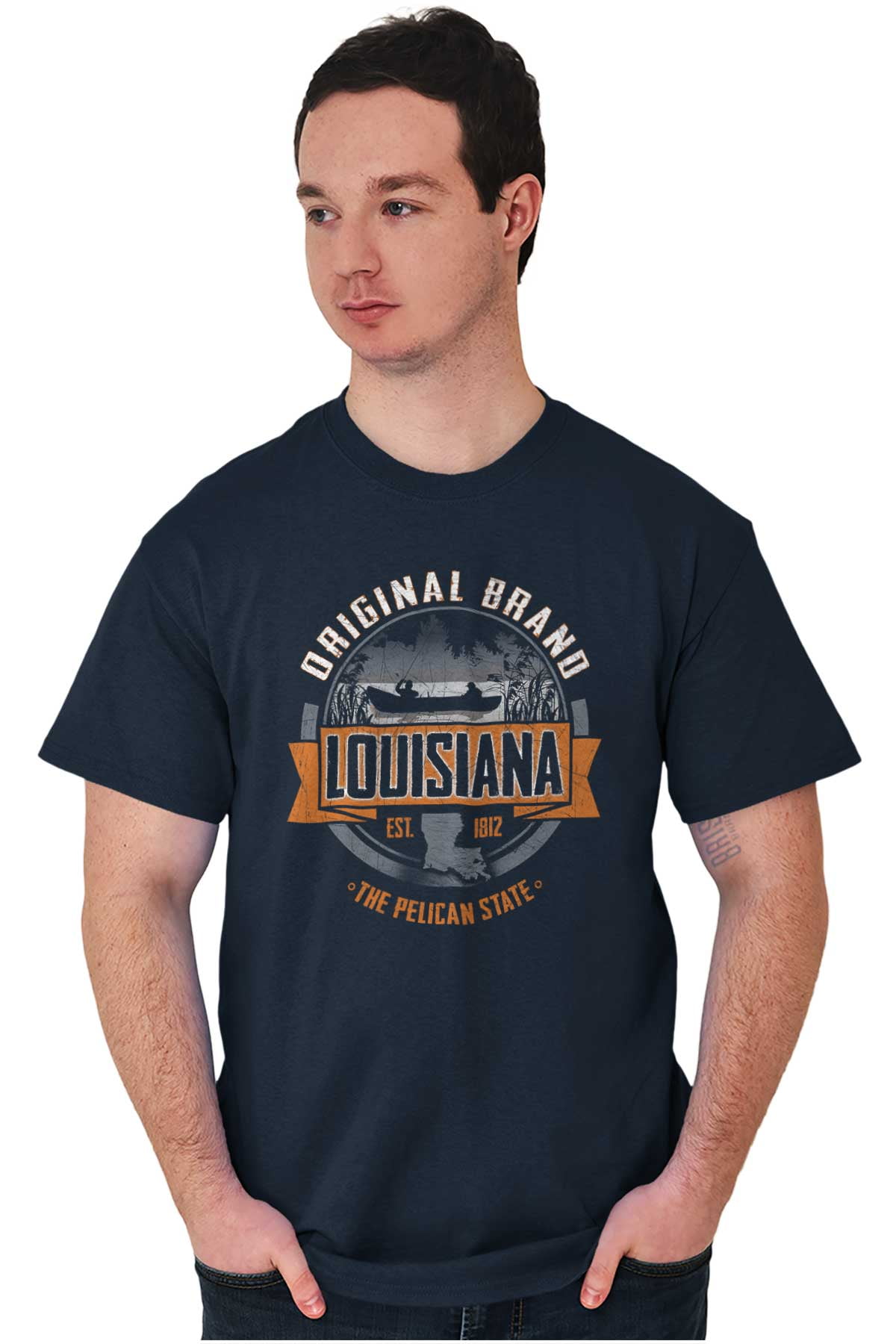 Original Brand Louisiana Fishing LA Men's Graphic T Shirt Tees Brisco  Brands X