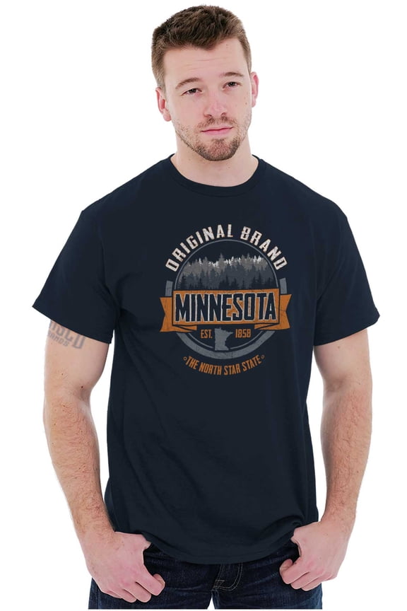 Original Brand Minnesota Forest Trees Plus Size Crewneck Graphic Tee Shirt Brisco Brands 4X