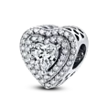 thumbnail image 1 of Original Breloque Charms Silver Sparkling CZ Zircon Charm Beads fit Pendant Bracelet plata de ley Original Bracelet, 1 of 6