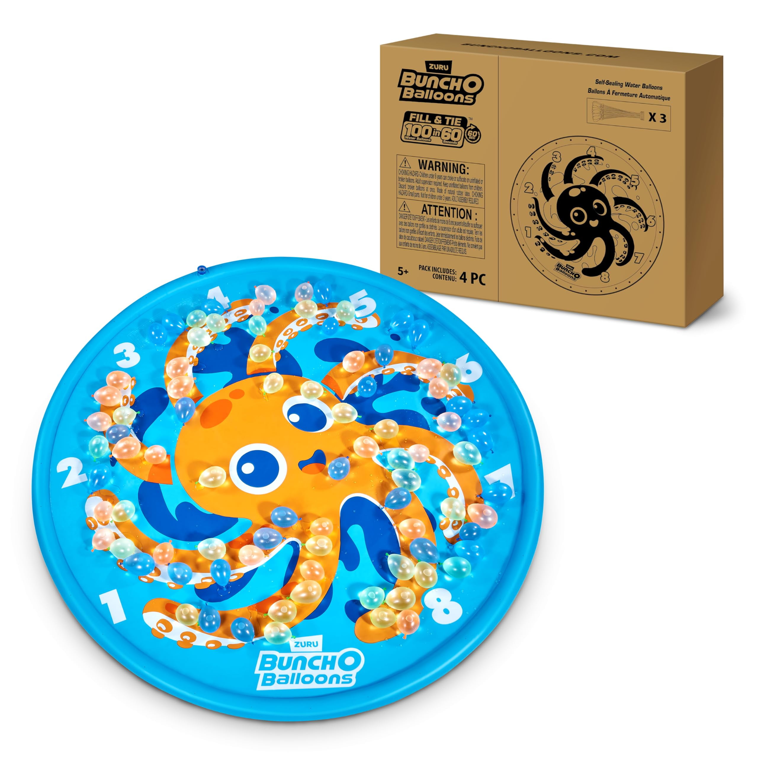 Original Bunch O Balloons Octopus Splash Pad with RapidFilling Self