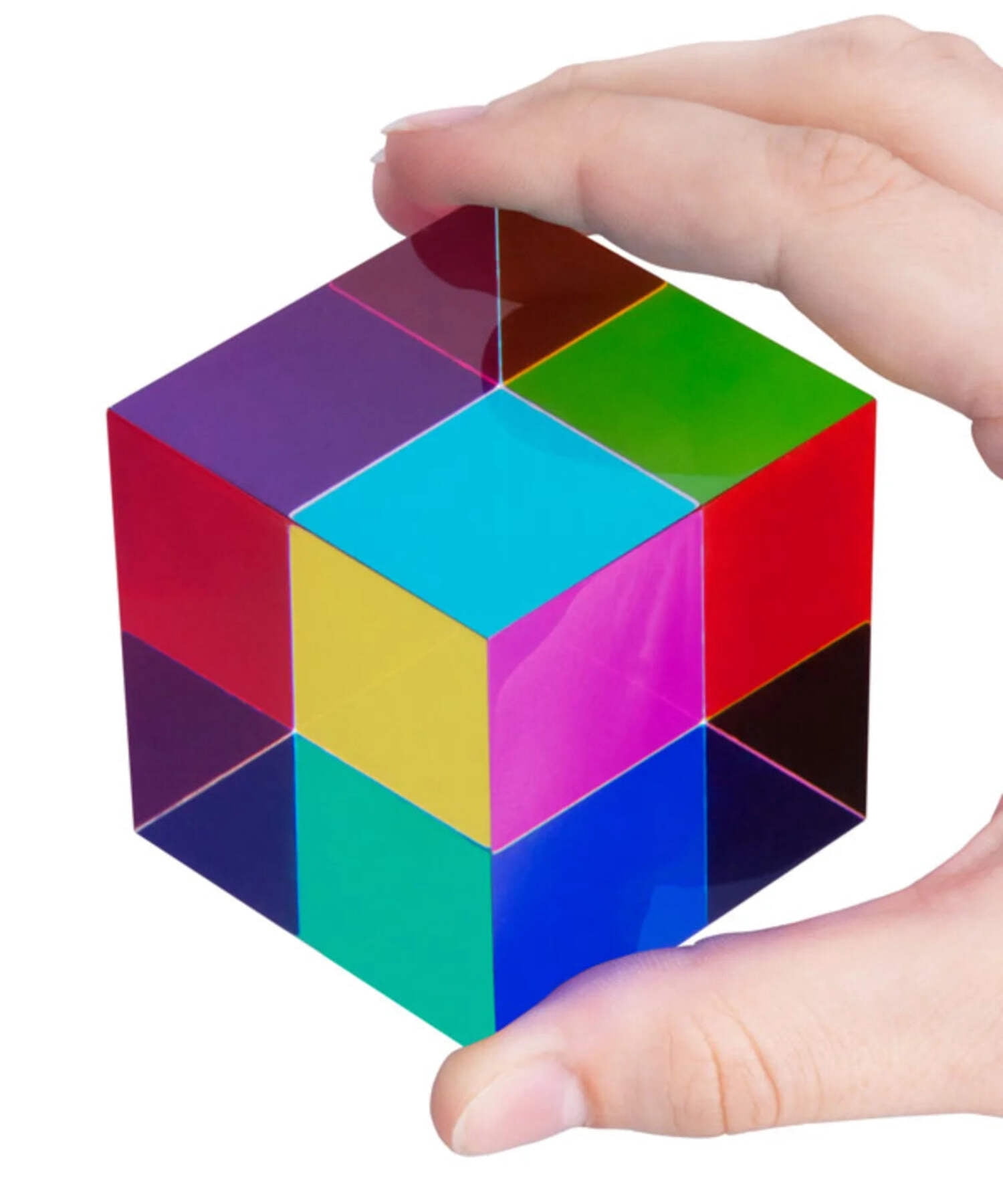 CMY Cubes Original CMY Cube, 50mm Color Cube, Cyan Magenta Yellow