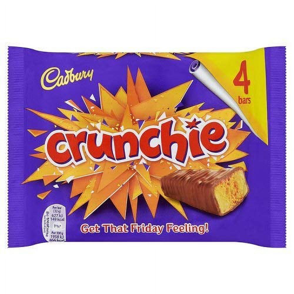 Original Cadbury Crunchie Chocolate Bar Pack, Candy Imported From The UK England The Best Of British Honey Comb Coated In Chocolate Crunchie Bar - image 1 of 2