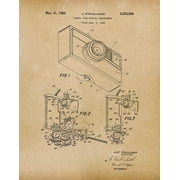 Original Camera Winding Artwork Submitted In 1966 - Photography - Patent Art Print